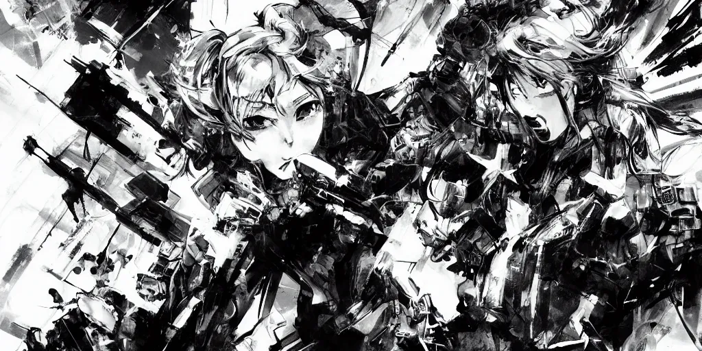 Image similar to concept art of pop star concert by yoji shinkawa and ashley wood and j. m. w. turner, speed painting, photo bash, cinematic angle, super detailing, monochrome, strong perspective