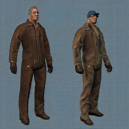 Image similar to fallout 4 character but rendered in n 6 4 graphics.