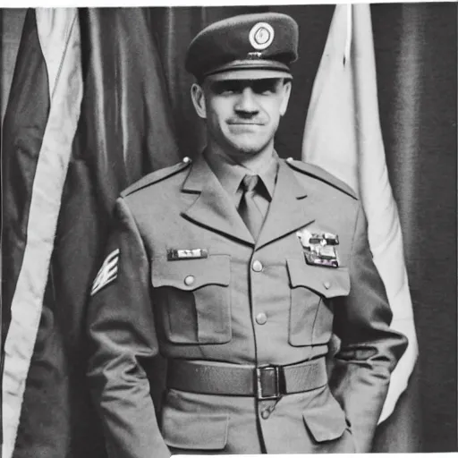 Prompt: jordan peterson in military uniform, military photo, vietnam war