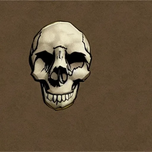 Prompt: “skull land concept art”