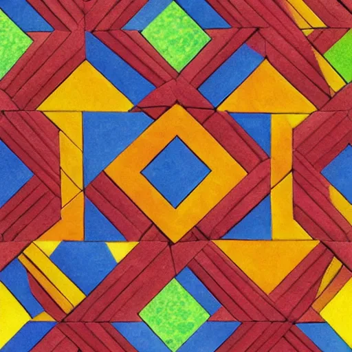 Prompt: tessellations made by a cubist