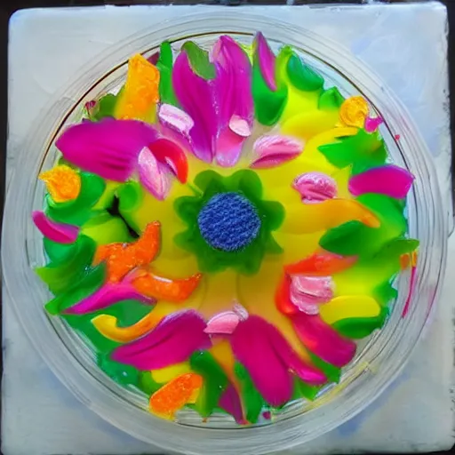 Image similar to flower jello art