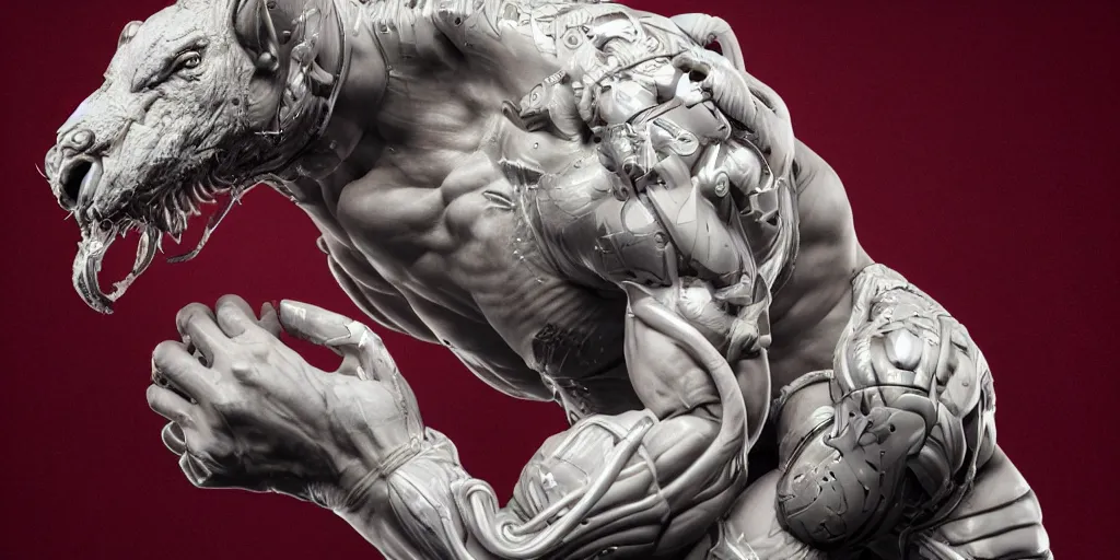 Image similar to hyper realistic photography of a stunningly beautiful cyborg male, wrestling, in the style of beth cavener, jin kagetsu,, and wlop, highly detailed, intricate filigree, masterpiece, award winning, sharp focus, concept art, ringflash lighting, ambient lighting, octane render, 8 k, artstation