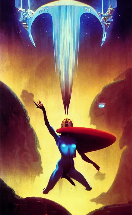 Image similar to exquisite imaginative scifi poster art, movie art, by lucusfilm, weta studio, moebius, james jean, frank frazetta, 8 k, denoised, sharp, crisp, high quality, cinematic