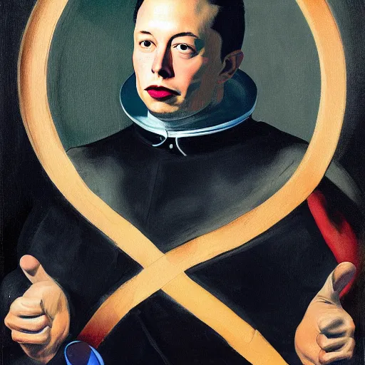 Prompt: elon musk painting of by diego velazquez