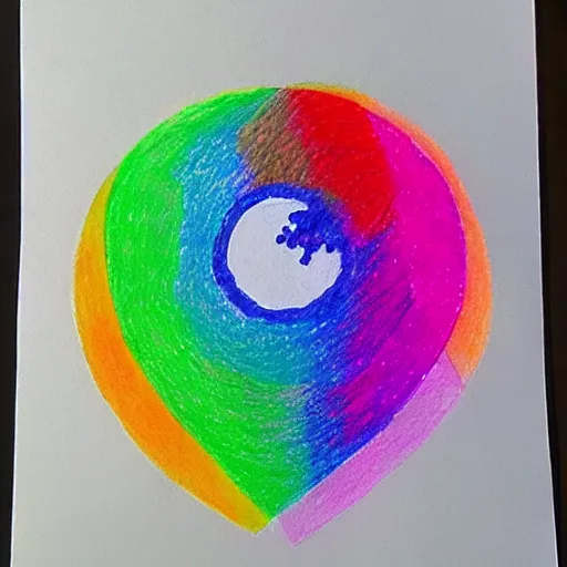 Image similar to moon prism give me strength. drawing with felt - tip pens