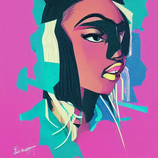 Image similar to dojacat profile picture by sachin teng, ganja, marijuana, organic painting, hard edges, masterpiece, smoke, asymmetrical, matte paint, energetic