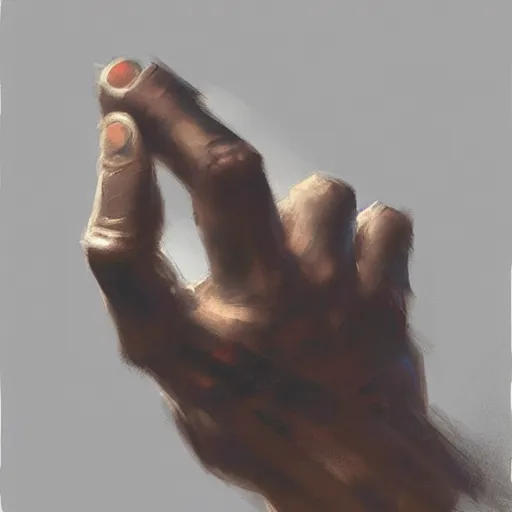 Image similar to a human hand (5 fingers) sketch, painting by Craig Mullins, 4k, octane, digital painting, artstation, concept art, sharp focus, illustration, art by artgerm and greg rutkowski and alphonse mucha,