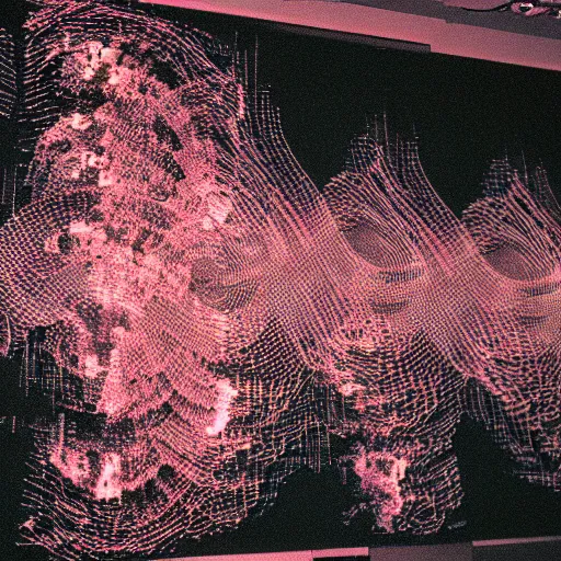 Image similar to a audio visual show of ryoichi kurokawa