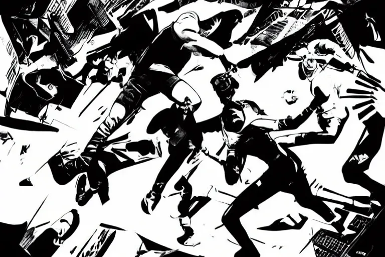 Prompt: revolution. action. atari teenage riot. imagined by pascal blanche.