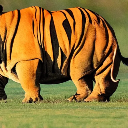 Image similar to half rhino, half tiger