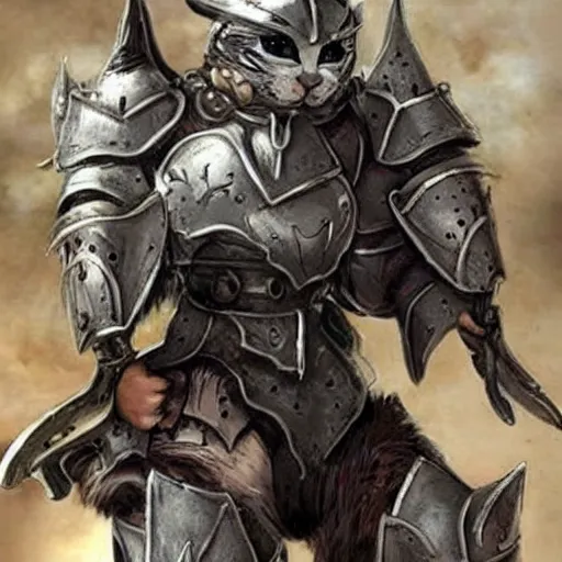 Image similar to battle armor wearing cute cats