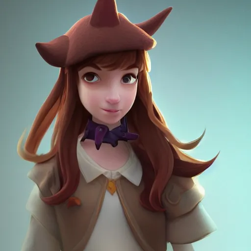 Image similar to portrait character design a young cute elegant horse girl, style of maple story and zootopia, 3 d animation demo reel, portrait studio lighting by jessica rossier and brian froud and gaston bussiere