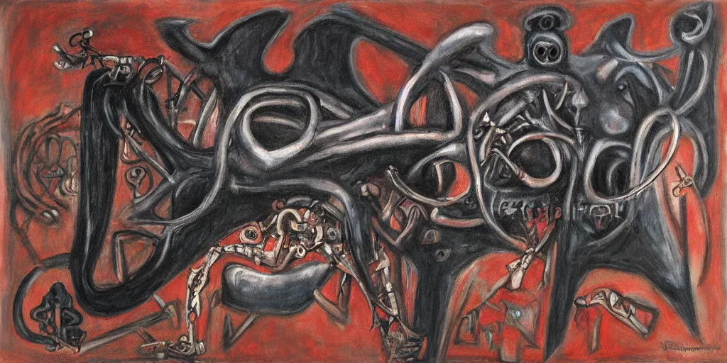 Image similar to biomechanical talisman of evil stygian rituals, god of darkness by maggi mcdonald, mark rothko, sabina klein