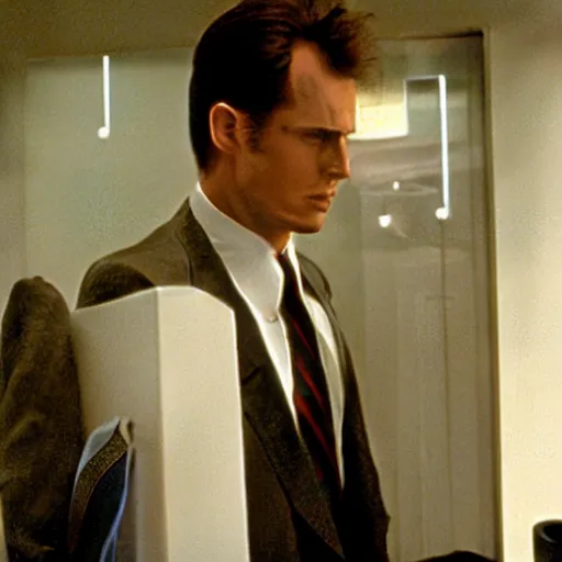 Image similar to still of paris street, in american psycho ( 1 9 9 9 )