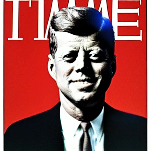 Image similar to Time Magazine cover of John F. Kennedy smoking a cigar