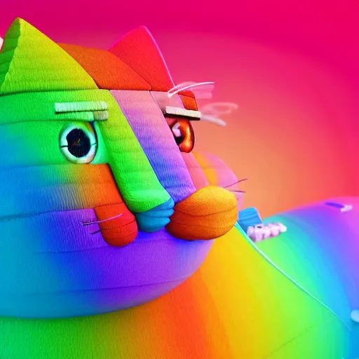 Image similar to nyan cat, realistic, 4k, detailed, furry, studio lighting,