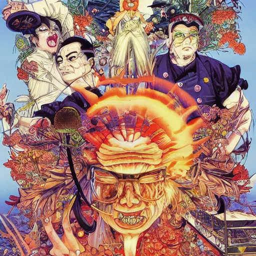 Image similar to crazy chef, by yoichi hatakenaka, masamune shirow, josan gonzales and dan mumford, ayami kojima, takato yamamoto, barclay shaw, karol bak