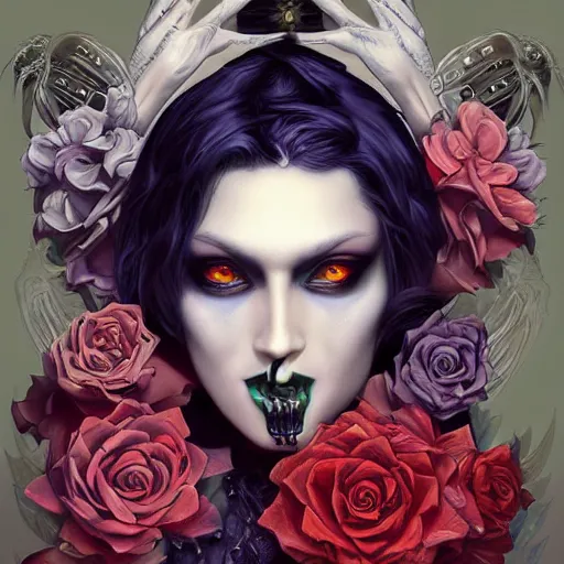 Prompt: gothic rock monster, digital art, Pixar style, by Tristan Eaton Stanley Artgerm and Tom Bagshaw