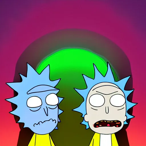 Prompt: rick and morty artstation deviantart cinema 4 d