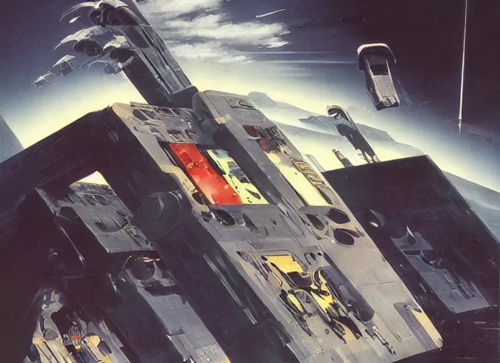 Prompt: ( ( ( ( ( thx 1 1 3 8, logan's run, matte painting, sci - fi illustration, sci - fi environment, painting ) ) ) ) ) by vincent di fate and john berkey and ralph mcquarrie!!!!!!!