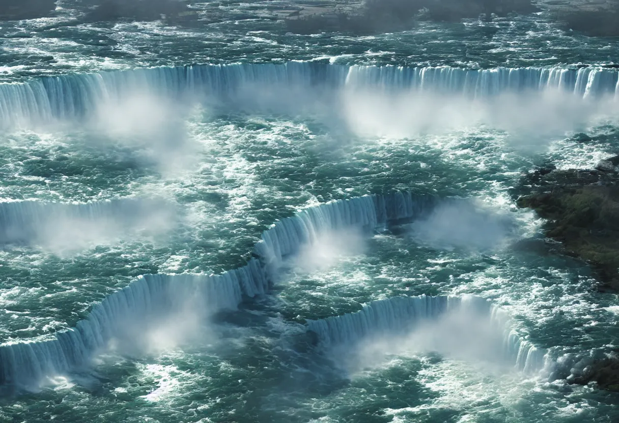 Prompt: niagara falls in outher space, cinematic lighting, atmospheric, hyper realism, realistic, octane render, dramatic lighting, highly detailed, cinematic,