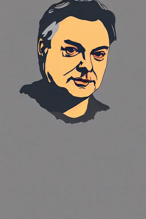 Prompt: minimalist boho style art of viktor orban, illustration