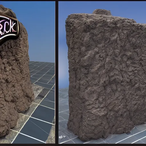 Image similar to Hard Rock made by 3D Environment Artist, designed in ZBrush