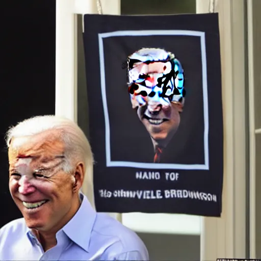 Image similar to biden is secretly watching at you from behind your window