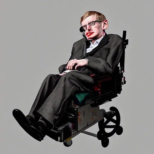 Image similar to stephen hawking in the style of craig mullins