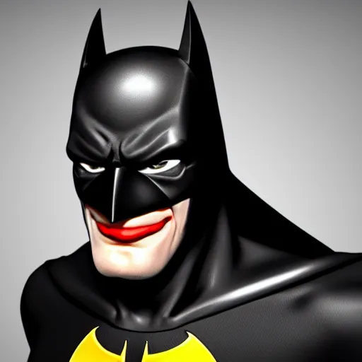 Image similar to batman clown hybrid, NPR 3D toon shading, cgsociety