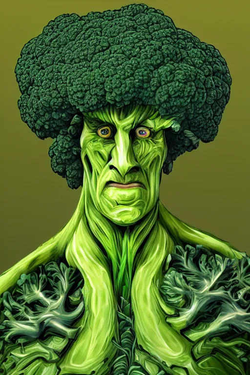 Prompt: ripped broccoli man, highly detailed, digital art, sharp focus, trending on art station