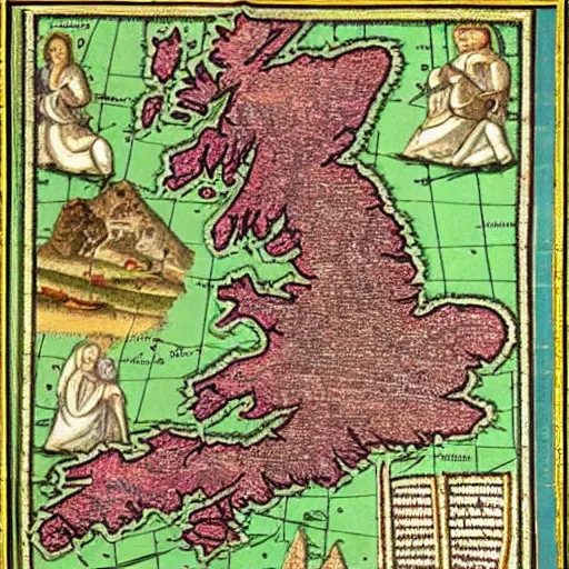 Image similar to medieval map of ireland