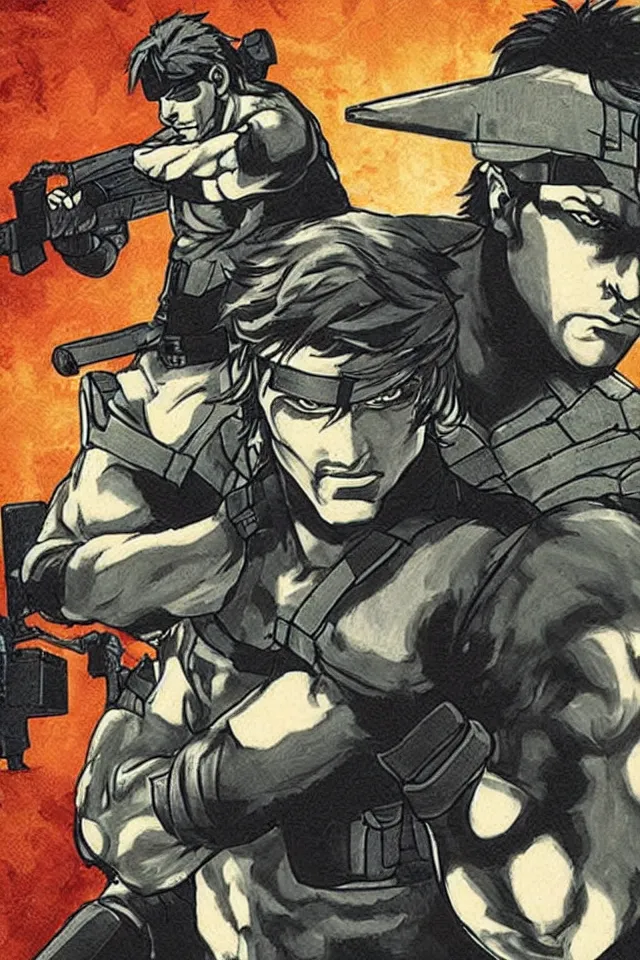 Image similar to solid snake in 16bit style