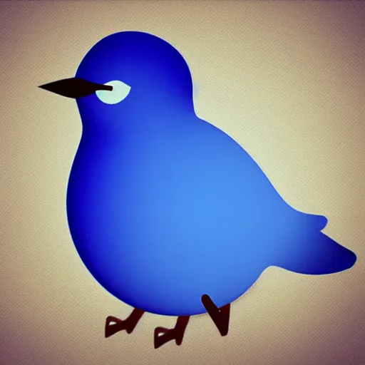 blue twitter bird giving the middle finger, fu,, Stable Diffusion