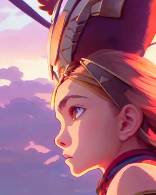 Prompt: chloe grace moretz as an azctec warrior, detailed perfect face, exquisite details, fire magic, mid view, design on a white background, by studio muti, greg rutkowski makoto shinkai takashi takeuchi studio ghibli