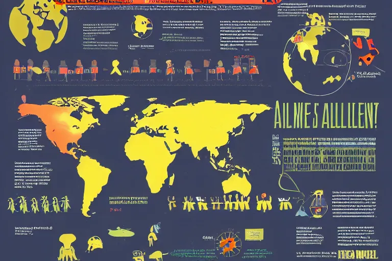 Image similar to infographic about aliens and where to find them