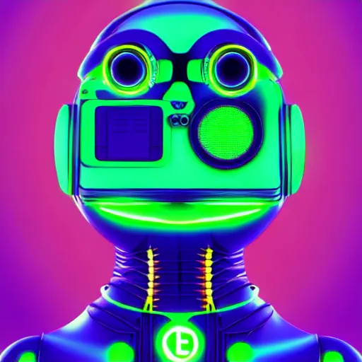 Image similar to digital futuristic electric pepe, artstation, modern, hyper detailed, robot, programming