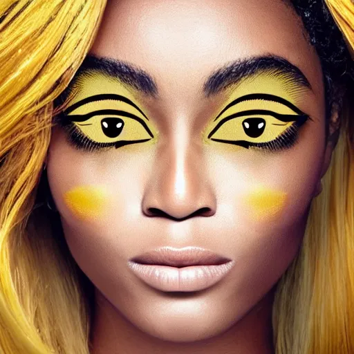 Image similar to bee with human face resembling beyonce