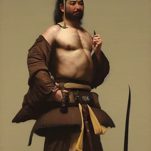 Image similar to a samurai by roberto ferri