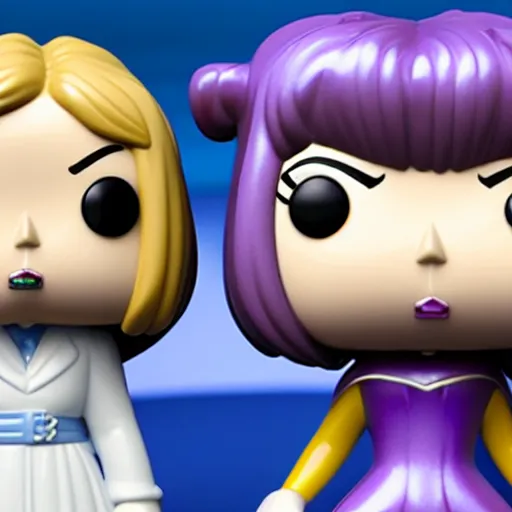 Prompt: a funko pop of Veruca Salt and Violet Beauregarde, photo, 4k