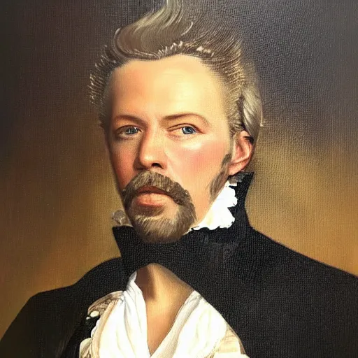 Image similar to oil painting portrait of james hetfield dressed as a french aristocrat, 8 k, very detailed, very intricate,