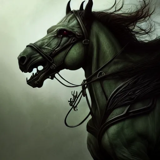 Image similar to concept art by artgerm, pestilence of the four horsemen of the apocalypse, soft green natural light, intricate, hooded death riding a horse, highly detailed dark art, digital painting, artstation, concept art, smooth, sharp focus, illustration, art by greg rutkowski and luis rollo and uang guangjian and gil elvgren, symmetry!