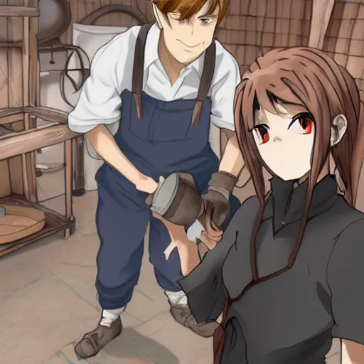Image similar to anime blacksmith