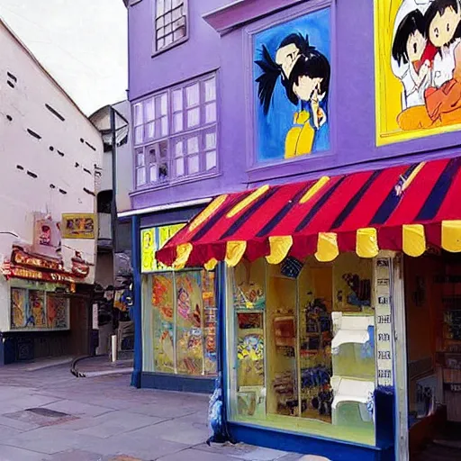 Prompt: a wig store painted by Hayao Miyazaki