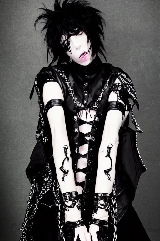 photograph of a gothic 9 0 s visual kei vocalist, | Stable Diffusion ...