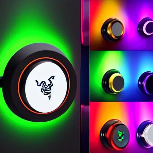 Image similar to razer RGB gaming doorknob