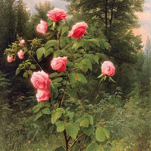 Prompt: rose by ivan shishkin