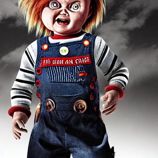 Prompt: chucky in a film noir murder mystery