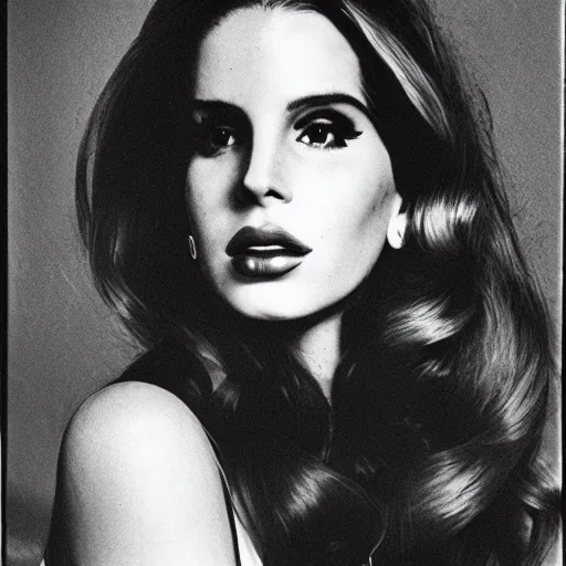 Image similar to lana del rey by andy warhol